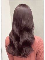 ルノヘアー(Lunohair)&nbsp;大人可愛いピンクブラウン×小顔カット×ブリーチなしカラー