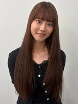 オンフ(ONFFO)&nbsp;オレンジブラウン レイヤーカット ロングレイヤー 髪質改善