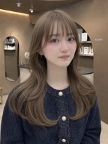 ノア(NOAH)&nbsp;ミディアム/ワンホンレイヤーカット/ベージュ/グレージュ/顔周り