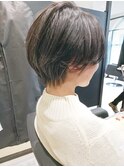 心斎橋小顔マッシュショート×白髪ぼかし×脱白髪染め×イルミナ