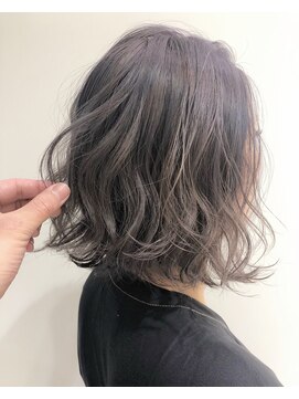 ラノバイヘアー(Lano by HAIR) 【lano by hair 】ウェーブパーマフォギーベージュカラー