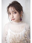 ゆるふわアレンジ お団子 シニヨンアレンジ 二次会 結婚式 柏 n