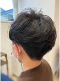 メンズショートマッシュ×パーマヘア