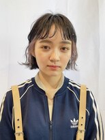 ディッセンバー 神宮前(December)&nbsp;前髪カット/ワイドバング/マチルダボブ/ネイビーグレー/渋谷