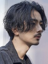 センターパートカルマヘアニュアンスパーマ韓国シャドウパーマ