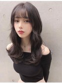 レイヤーカット/ウエットヘア/オリーブベージュ/表参道/表参道駅