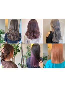 インナーカラー/イヤリングカラー/ハイライトetc...流行りのカラーやブリーチ無しでも可愛いスタイルに♪