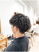 【メンズ★大名】波巻きパーマ×マッシュスタイル×刈り上げ