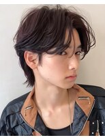 ココ 原宿(KOKO)&nbsp;□ニュアンスパーマフェザーパーマセンターパートダークアッシュ