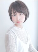 say.重政菱形ショートボブ大人メルティカラー似合わせカット