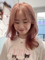 ロンドアンメゾン 原宿(Lond un Maison.)&nbsp;イメチェン外ハネボブワイドバングピンクベージュ