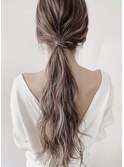 ロングヘアの上手い美容室！ハイライトで作るミルキーベージュ