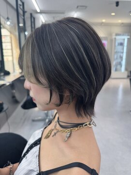 アルドーレフィエロ シンサイバシ(Ardore fiero shinsaibashi) コントラスト極ハイライト☆グレーベージュ