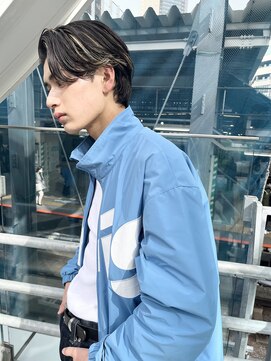 ノラキチジョウジ(NORA KICHIJOJI) センターパート・メンズハイライト・ケアブリーチ・