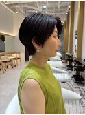 表参道白髪ぼかしレイヤーボブウルフショートヘアベージュ40代◎