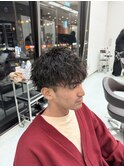 【大人メンズ波巻きパーマ】