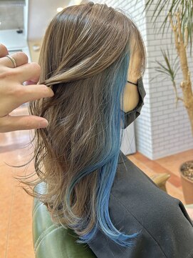 エッジ(EDGE) インナーカラー+全体カラー+前処理トリートメント