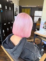 ガルボ ヘアー(garbo hair)&nbsp;透明感あふれるペールピンクボブ