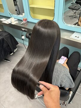 イオエ 西梅田(ioe) ブリーチなしカラー/髪質改善/ミルクティーベージュ/小顔ヘア