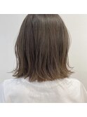 切りっぱなしボブ/ケアブリーチカラー/ハイライト/透明感カラー