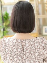 カバーヘア ブリス 川口(COVER HAIR bliss) 黒髪艶カラー大人可愛い前下がりぷつっとボブT2川口20代30代40代