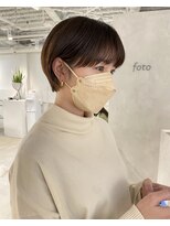 フォト 新宿(foto) グレーベージュ前髪パーマレイヤーカットダブルカラー髪質改善