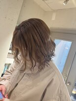 ラミ(L'ami)&nbsp;【矢後あやこ】大人かわいいゆるミディボブ/透明感ベージュ