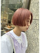 ネオリーブギンザ 銀座店(Neolive GINZA)&nbsp;(銀座) 前上がりボブ　ブリーチカラー　ピンクカラー
