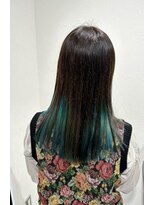 ワープ 青葉台(WARP)&nbsp;インナーカラーエメラルドグリーン☆