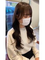 ルシュカイチマルニ(Rasca102)&nbsp;顔まわりカット/オリーブカラー/ベージュ/ロングヘア