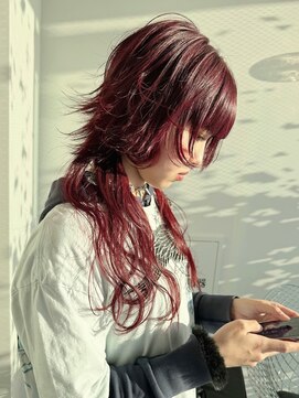 ギグスダブル 栄店(gigs double) チェリーレッド×ロングウルフ