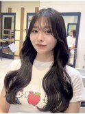 韓国ヘア/ロングヘア/レイヤーカット/顔まわり/前髪/谷町四丁目
