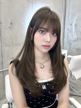 アイシー 表参道(ICY) ワンカールで可愛いレイヤーカット×オリーブベージュ*RINA