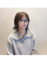 ビジョン 赤坂(vision)&nbsp;柔らかベージュパツっと切りっぱなしボブ