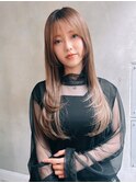 ACE横浜　ブラウンベージュ×ロングレイヤー