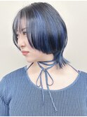 *マッシュウルフくびれショートウルフアンブレラカラー30代40代