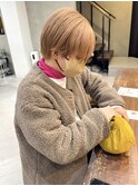 ミルクティーベージュ/ベージュ/ブリーチあり/堀場