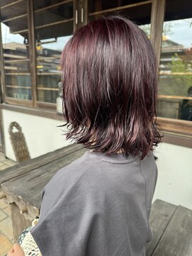 テントヘアー(tent hair) 暖色系カラー