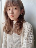 ゆる巻きで【あまカジ】ミルクティーカラー　　大宮