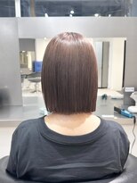 ラック 表参道(LUCK)&nbsp;モーヴベージュ/切りっぱなしボブ/デザインカラー/表参道/原宿