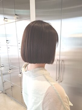 オーガニック リブ 川越(organic+live) 秋色◎大人可愛い丸みまとまるボブ×ブリーチなしミルクティー