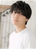 20代30代大人かっこいい束感ダークアッシュメンズパーマd新所沢