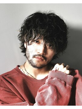 メンズウルフスパイラルパーマ　グランジパーマ