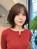 サンド 大阪梅田(sand)&nbsp;ココアベージュ/オリーブグレー/小顔/大阪/梅田/レイヤーボブ