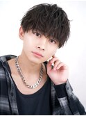 ツーブロック刈り上げラウンドマッシュ【緩めパーマ】