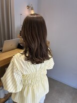 キュー(CEU)&nbsp;【善行/湘南台】オリーブベージュ/カットカラー/前髪縮毛矯正