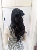 ふわふわハーフアップ