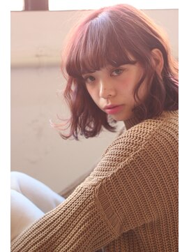 ウィ 立川(Oui) 【Oui!】　　マルサラカラー　　×　　アンニュイウェーブボブ