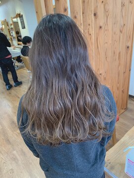 アモヘアー 城山店(amo hair) : 3Dハイライト グラデーションカラー グレージュ
