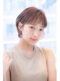 ゆるっとラフなボブ×シースルーバング